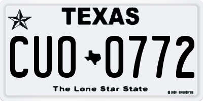 TX license plate CUO0772
