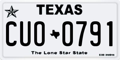 TX license plate CUO0791