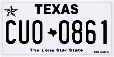 TX license plate CUO0861