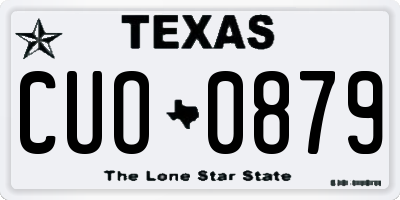 TX license plate CUO0879