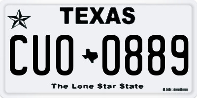 TX license plate CUO0889