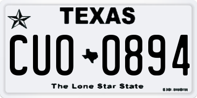 TX license plate CUO0894