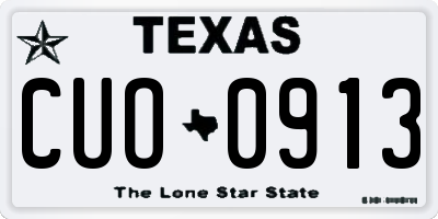 TX license plate CUO0913
