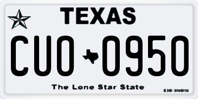TX license plate CUO0950