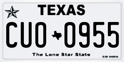 TX license plate CUO0955