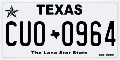 TX license plate CUO0964