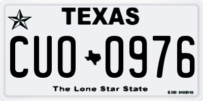 TX license plate CUO0976