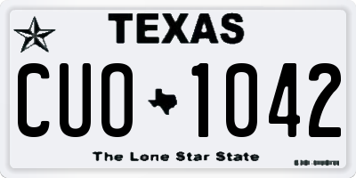 TX license plate CUO1042