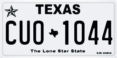 TX license plate CUO1044