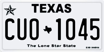 TX license plate CUO1045