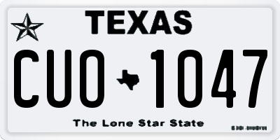 TX license plate CUO1047