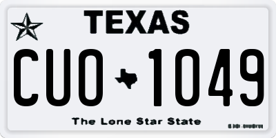 TX license plate CUO1049