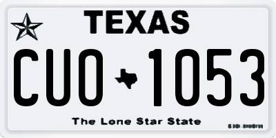 TX license plate CUO1053