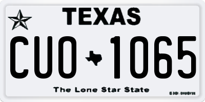 TX license plate CUO1065