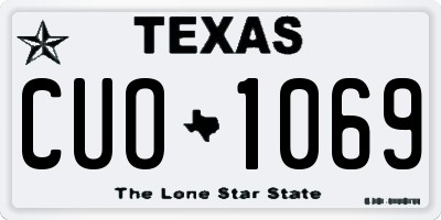 TX license plate CUO1069