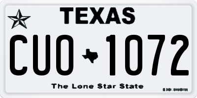 TX license plate CUO1072