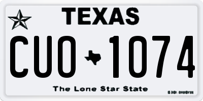 TX license plate CUO1074