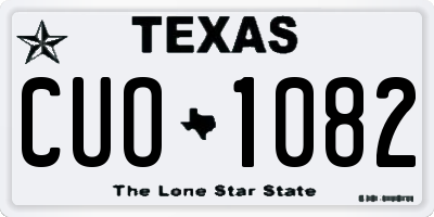 TX license plate CUO1082