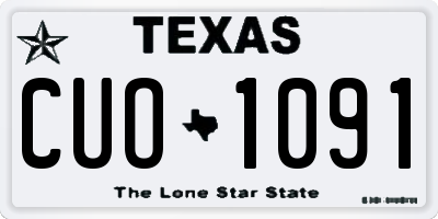 TX license plate CUO1091