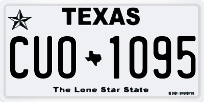 TX license plate CUO1095