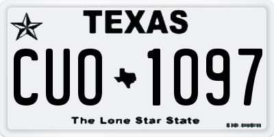 TX license plate CUO1097