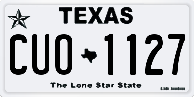 TX license plate CUO1127