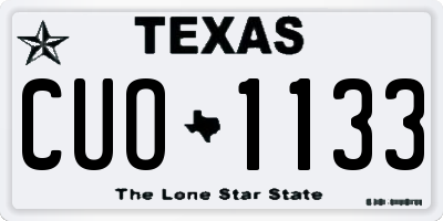 TX license plate CUO1133