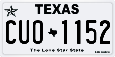 TX license plate CUO1152