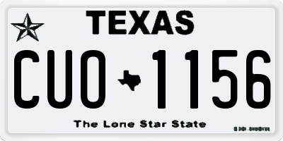 TX license plate CUO1156
