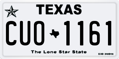 TX license plate CUO1161