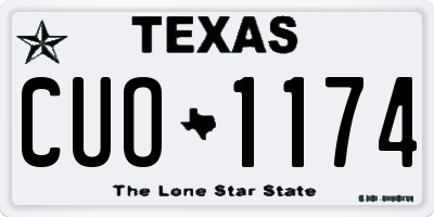 TX license plate CUO1174