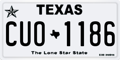 TX license plate CUO1186