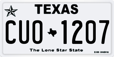 TX license plate CUO1207