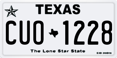 TX license plate CUO1228