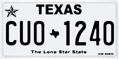 TX license plate CUO1240