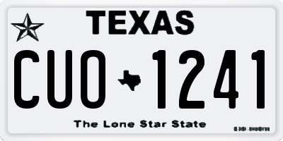 TX license plate CUO1241