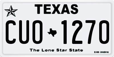 TX license plate CUO1270