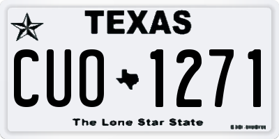 TX license plate CUO1271