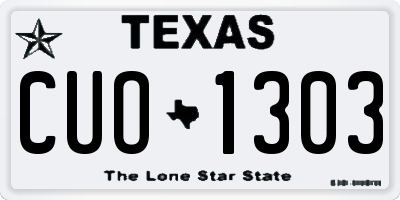 TX license plate CUO1303