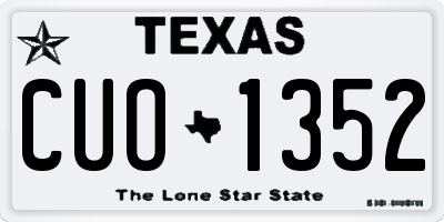 TX license plate CUO1352