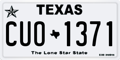 TX license plate CUO1371