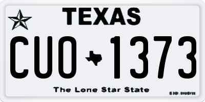 TX license plate CUO1373
