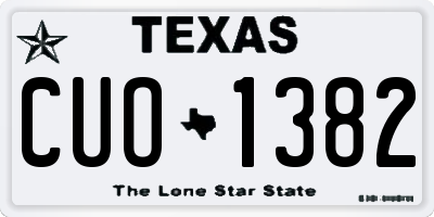TX license plate CUO1382