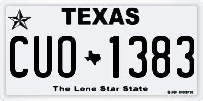 TX license plate CUO1383
