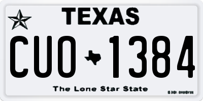 TX license plate CUO1384
