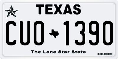 TX license plate CUO1390