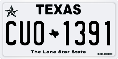 TX license plate CUO1391