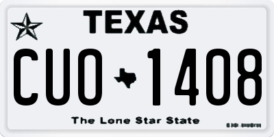 TX license plate CUO1408