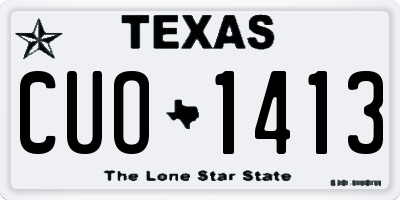 TX license plate CUO1413