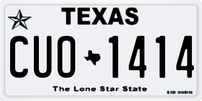 TX license plate CUO1414